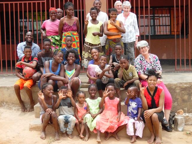 Group photo - everyone was very happy and pleased to see us!